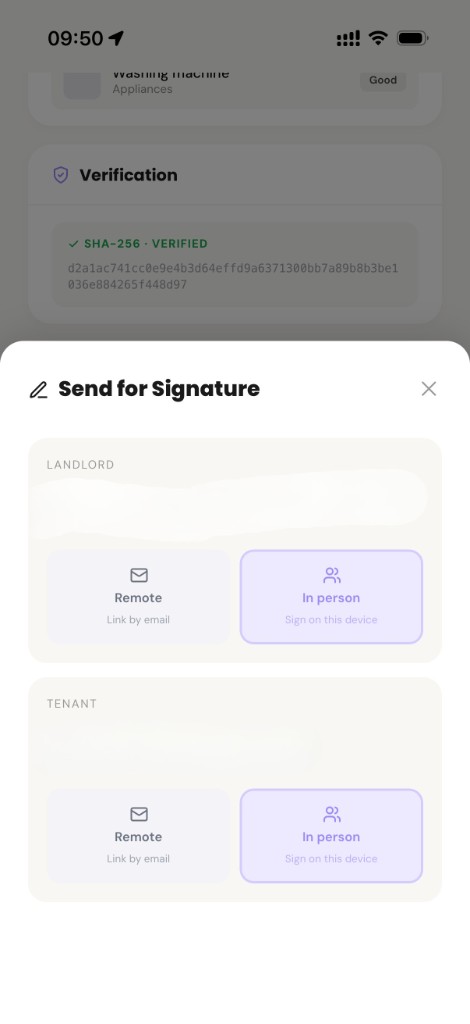 Snagify — send for signature, in person or remote